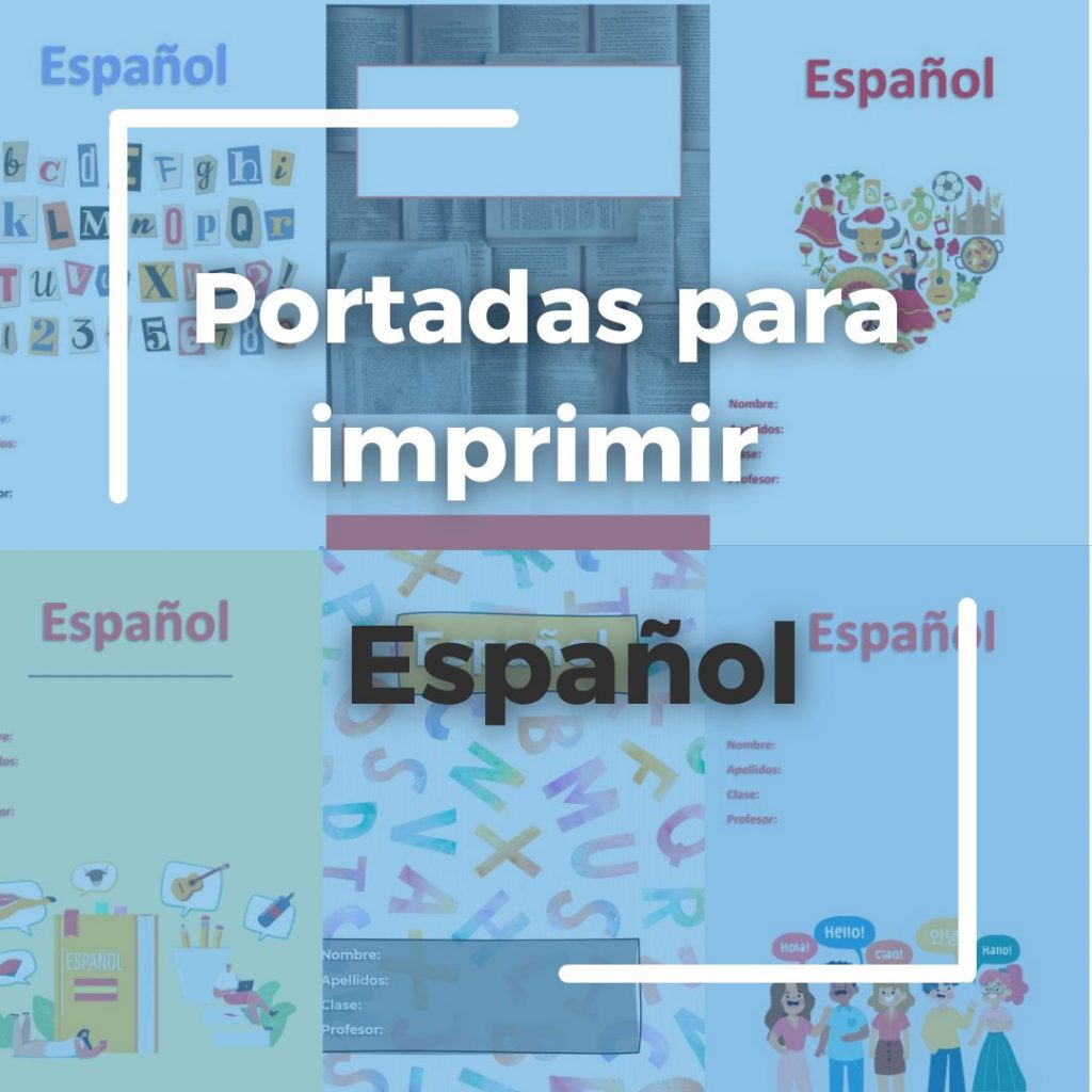 portadas para imprimir en español