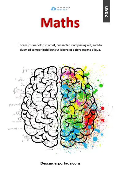 portada de matemáticas con imagen de formulas