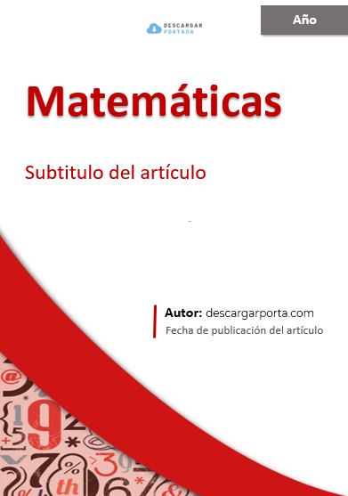 Portada matemáticas franja roja